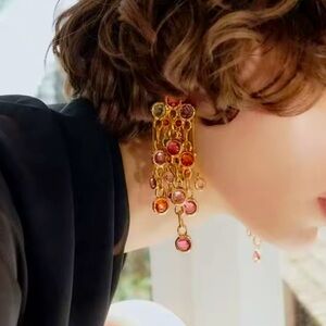 Vintage MULTI-COLOR WATERFALL EARRINGS